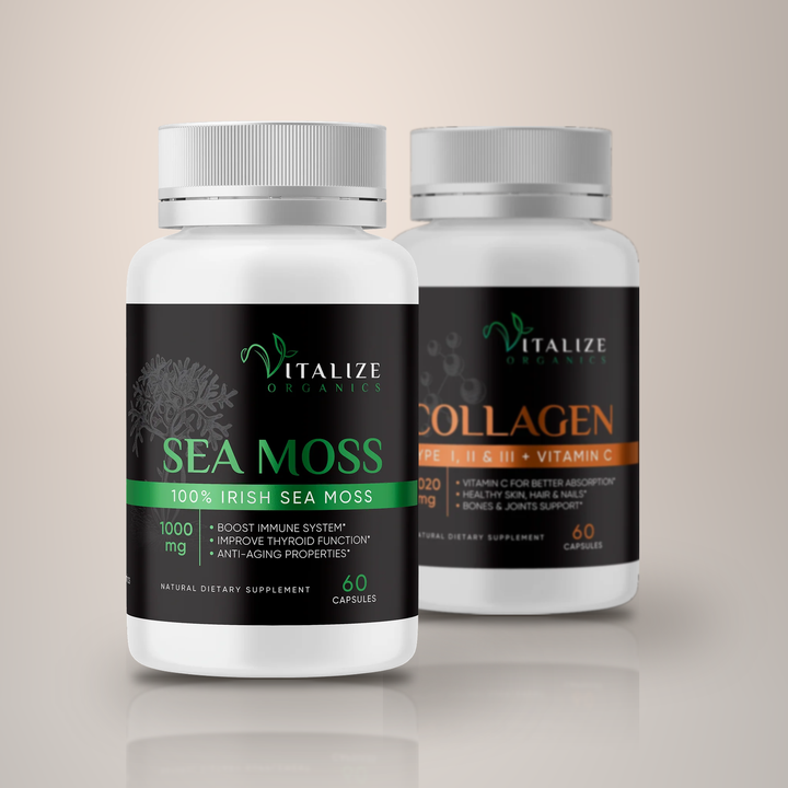 The Glow Stack: Irish Sea Moss + Grass-Fed Collagen Capsules